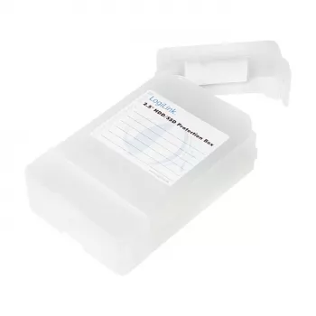 LogiLink caixa de proteção para disco 2.5 polegadas para 2 HDD/SSD, branca