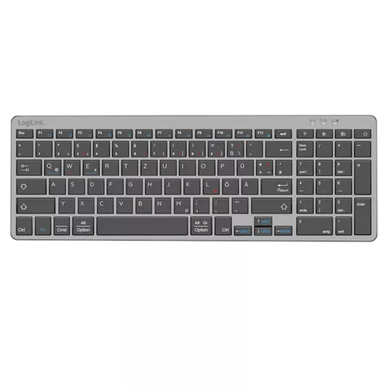 LogiLink ID0215 Conjunto de teclado e rato sem fios Bluetooth Dual-Mode, cinzento/antracite
