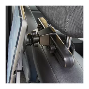 Logilink AA0121 Suporte de Encosto de Tablet para Automóvel – Suporte para Encosto de Cabeça para Tablets de 7-11'', iPads e E-Readers, Rotação 360°, Preto