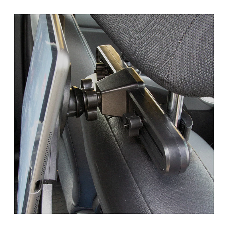 Logilink AA0121 Suporte de Encosto de Tablet para Automóvel – Suporte para Encosto de Cabeça para Tablets de 7-11'', iPads e E-Readers, Rotação 360°, Preto