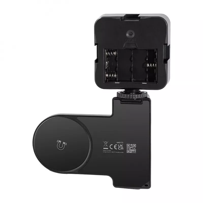 Pega magnética para telefone Logilink AA0173 com luz de preenchimento LED, preta, recarregável, compatível com MagSafe, 3 modos de luz