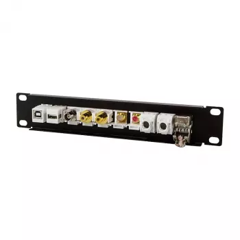 Painel de ligação Keystone LogiLink ACT108 10 portas, rack de 10 polegadas, 1U, preto