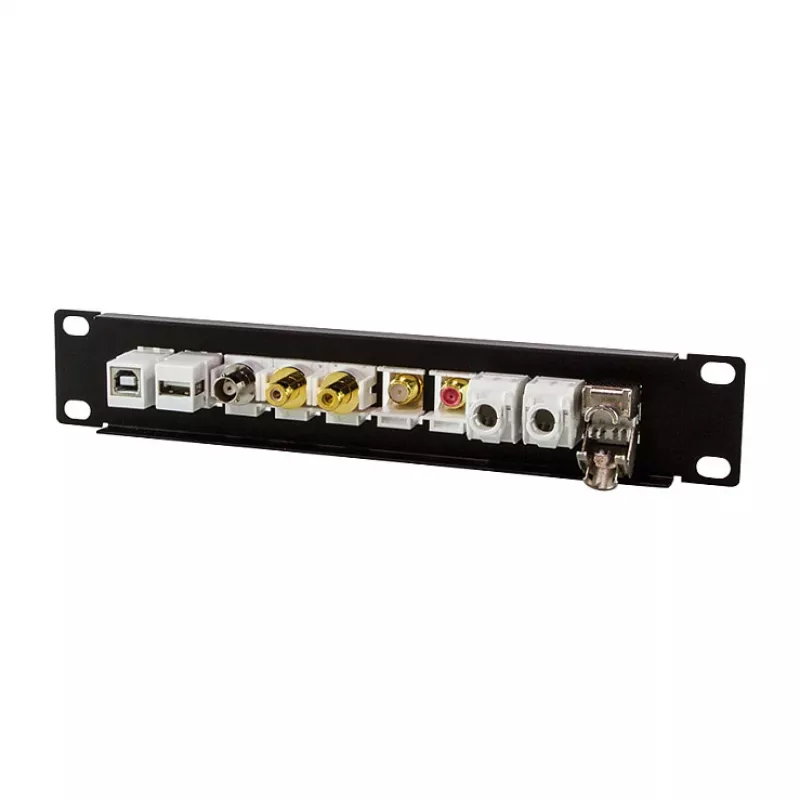 Painel de ligação Keystone LogiLink ACT108 10 portas, rack de 10 polegadas, 1U, preto