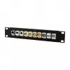 Painel de ligação Keystone LogiLink ACT108 10 portas, rack de 10 polegadas, 1U, preto