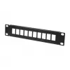 Painel de ligação Keystone LogiLink ACT108 10 portas, rack de 10 polegadas, 1U, preto