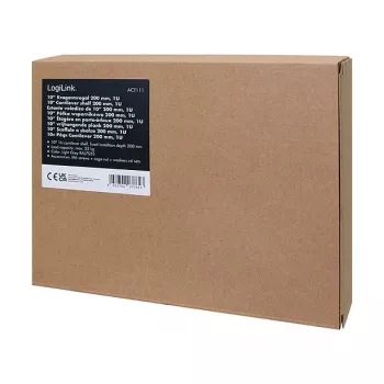Logilink ACT111 Prateleira para Armário de 200 mm 1U Cinzento Nível de Rack