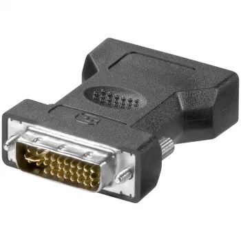 LogiLink AD0001 adaptador DVI-I para VGA, ficha DVI-I para conector fêmea HD15, 1080p, preto