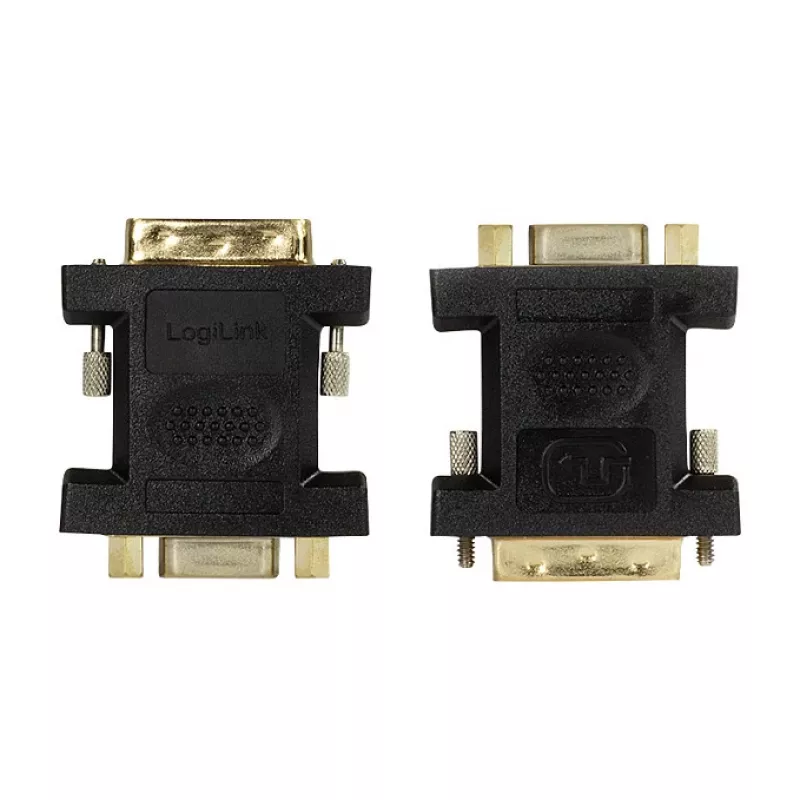 LogiLink AD0001 adaptador DVI-I para VGA, ficha DVI-I para conector fêmea HD15, 1080p, preto