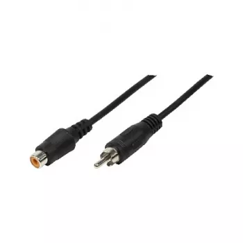 LogiLink Cabo de extensão de áudio RCA macho para RCA fêmea, 10 m, preto