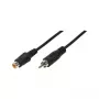 LogiLink Cabo de extensão de áudio RCA macho para RCA fêmea, 10 m, preto