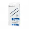 LogiLink CA10050 Cabo de áudio estéreo ficha TRS 3,5 mm para ficha TRS 3,5 mm, fichas metálicas, azul, 0,5 m