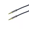 LogiLink CA10050 Cabo de áudio estéreo ficha TRS 3,5 mm para ficha TRS 3,5 mm, fichas metálicas, azul, 0,5 m