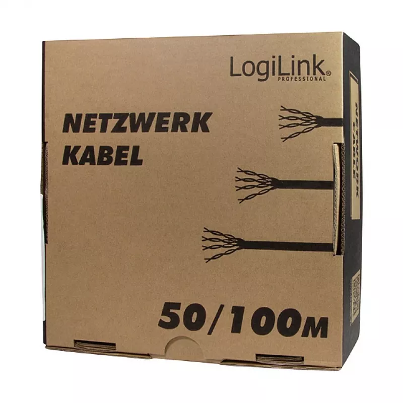 LogiLink Cabo de instalação Cat.6, U/UTP, 100 m, EconLine