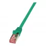 Cabo de patch LogiLink Cat.6 S/FTP, verde, 0,5 m, PrimeLine