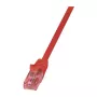 Cabo de rede LogiLink Cat.6 U/UTP, cobre, vermelho, 0,5 m, PrimeLine