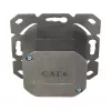 LOGILINK Tomada de parede Cat.6 2xRJ45 STP Horizontal, branco puro