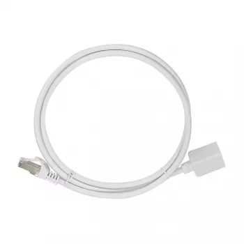 Logilink Extensão de Cabo de Rede Cat.6A S/FTP Premium - Branco, 5m (Ficha RJ45 para Conector Fêmea)