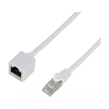 Logilink Extensão de Cabo de Rede Cat.6A S/FTP Premium - Branco, 5m (Ficha RJ45 para Conector Fêmea)