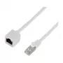 Logilink Extensão de Cabo de Rede Cat.6A S/FTP Premium - Branco, 5m (Ficha RJ45 para Conector Fêmea)
