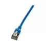 LogiLink CQ9076S Cabo patch Cat.6A U/FTP SlimLine, TPE, azul, 5 m