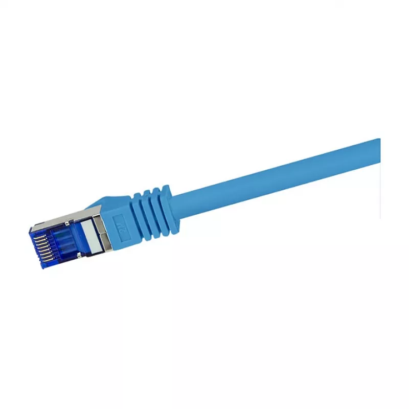 Cabo de rede LogiLink Cat.6A S/FTP Ultraflex certificado GHMT, 1,0 m, azul