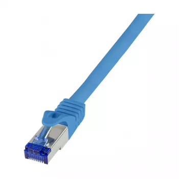 LogiLink cabo de rede Cat.6A S/FTP Ultraflex, certificado GHMT, azul, 0,5 m
