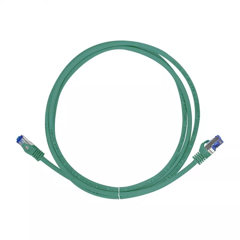 Cabo de rede LogiLink Cat.6A S/FTP Ultraflex, 0,25 m, verde, certificado GHMT