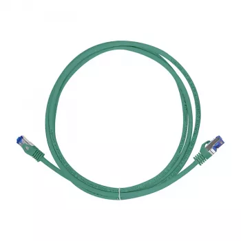 Cabo de rede LogiLink Cat.6A S/FTP Ultraflex, certificado GHMT, verde, 1,0 m