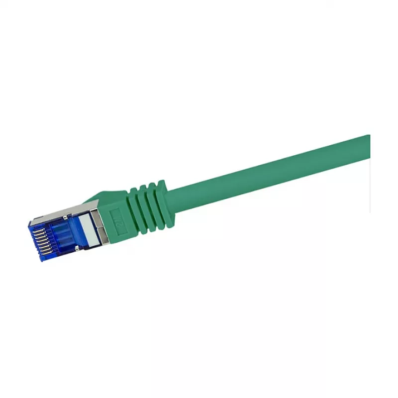 Cabo de rede LogiLink Cat.6A S/FTP Ultraflex, certificado GHMT, verde, 1,0 m