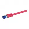Cabo de patch LogiLink Cat.6A S/FTP Ultraflex, certificado GHMT, vermelho, 0,25 m