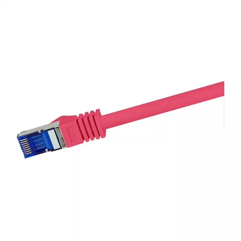 Cabo de rede LogiLink Cat.6A S/FTP Ultraflex, certificado GHMT, vermelho, 1,0 m
