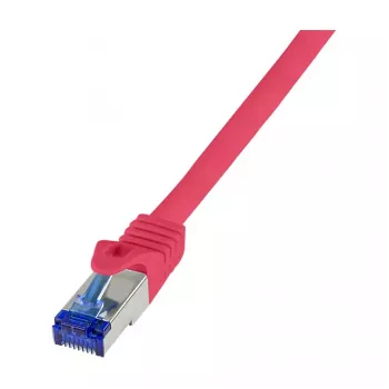 Cabo de rede LogiLink Cat.6A S/FTP Ultraflex, certificado GHMT, vermelho, 1,0 m
