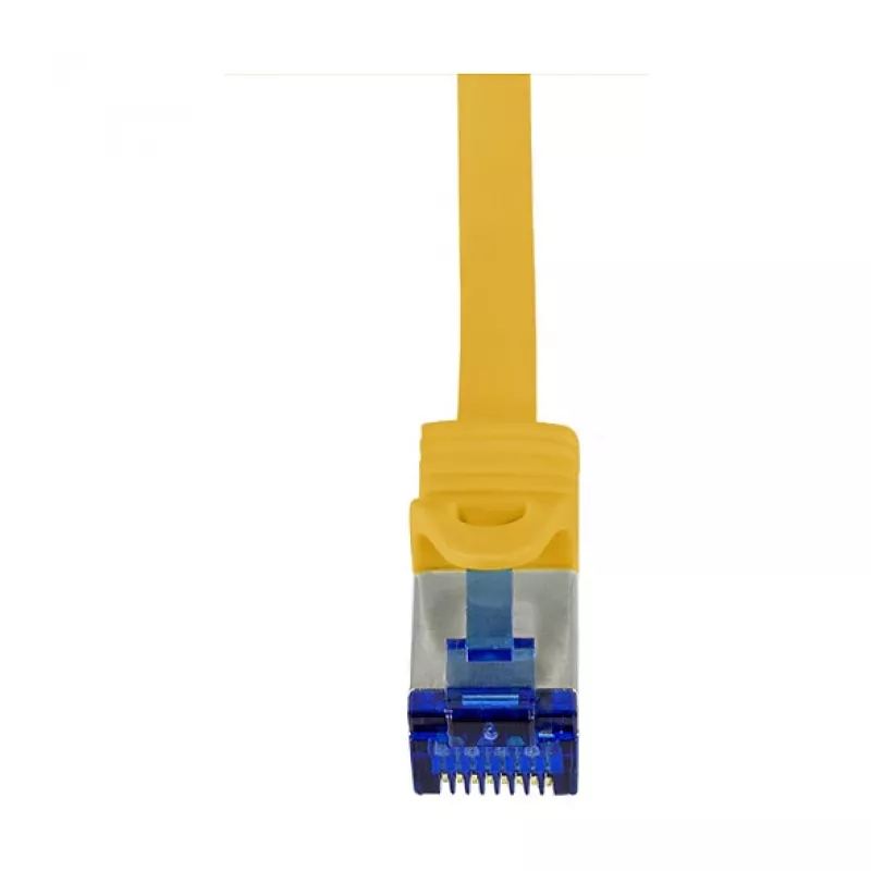 Cabo de patch LogiLink Cat.6A S/FTP Ultraflex, certificado GHMT, amarelo, 0,25 m