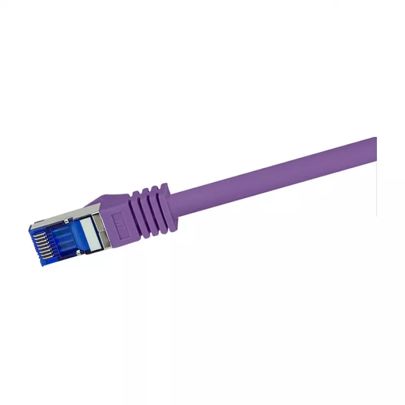 Cabo de rede LogiLink Cat.6A S/FTP Ultraflex, roxo, 1,0 m, certificado GHMT