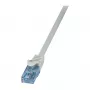 LogiLink cabo de rede Cat.6A U/UTP RJ45, 0,25 m, cinzento, EconLine