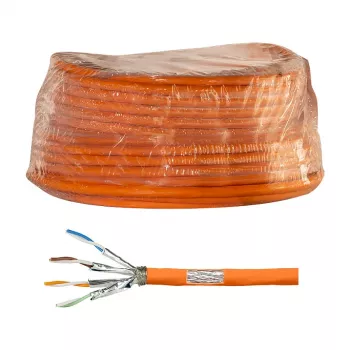 Cabo de instalação LogiLink Cat.7 1000 MHz 23 AWG S/FTP 50m, laranja