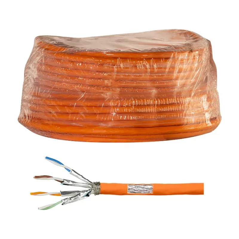 Cabo de instalação LogiLink Cat.7 1000 MHz 23 AWG S/FTP 50m, laranja