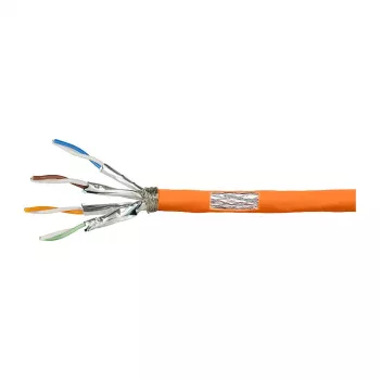Cabo de instalação LogiLink Cat.7 1000 MHz 23 AWG S/FTP 50m, laranja