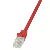 Cabo de rede LogiLink CP1024U CAT 5e U/UTP, 0,5 m, vermelho, RJ45, Snagless