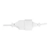 LogiLink CP125 Cabo de extensão, ficha Euro CEE 7/16 para conector fêmea, 1 m, Branco