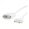 LogiLink CP125 Cabo de extensão, ficha Euro CEE 7/16 para conector fêmea, 1 m, Branco