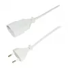 LogiLink CP125 Cabo de extensão, ficha Euro CEE 7/16 para conector fêmea, 1 m, Branco