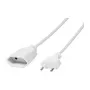 LogiLink CP125 Cabo de extensão, ficha Euro CEE 7/16 para conector fêmea, 1 m, Branco