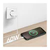 Cabo LogiLink CU0320 USB 2.0 Type-C, USB-A para USB-C, 480 Mbps, 60W, nylon trançado, branco, 0,5 m