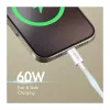 Cabo LogiLink CU0320 USB 2.0 Type-C, USB-A para USB-C, 480 Mbps, 60W, nylon trançado, branco, 0,5 m