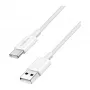 Cabo LogiLink CU0320 USB 2.0 Type-C, USB-A para USB-C, 480 Mbps, 60W, nylon trançado, branco, 0,5 m