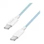 LogiLink CU0350 Cabo USB 2.0 Type-C para Type-C, 1 m, nylon entrançado, azul, 60W Power Delivery, 480 Mbps
