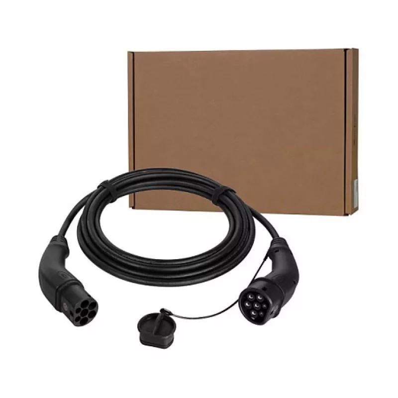 Cabo de carregamento LogiLink para carros elétricos Type 2, 11 kW, 3 fases, 20 A, 10 m, preto