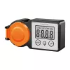 LogiLink Medidor de custo de energia para exterior, ecrã LCD, preto/laranja