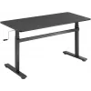 Secretária de altura ajustável LogiLink EO0027 com tampo, 140 × 60 cm, preto